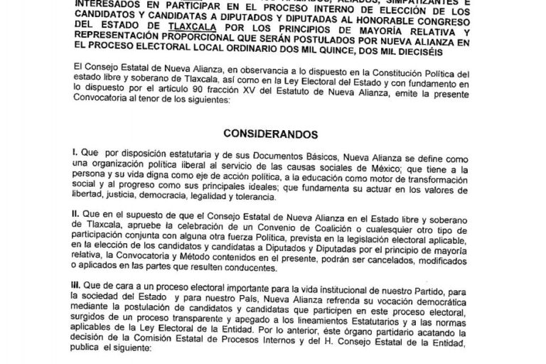 convocatoria diputaciones Proceso Interno Nueva Alianza Tlax (1)